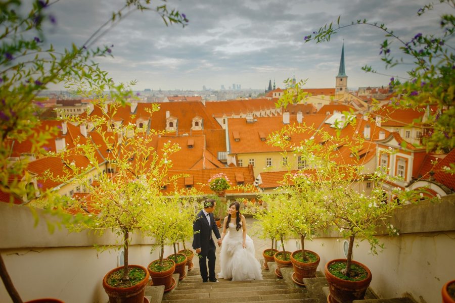 Prague pre wedding photo shoot