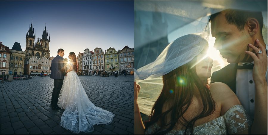 bride & groom at Old Town