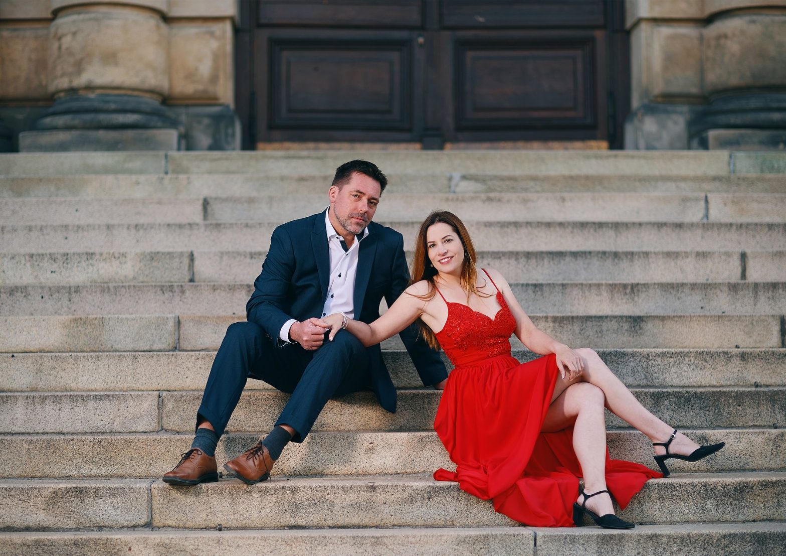 Stylish Czech couples engagement photos Prague